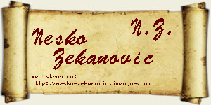 Neško Zekanović vizit kartica